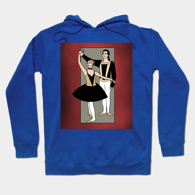 Dancing Ballerina Ballet Figures Hoodie by flofin